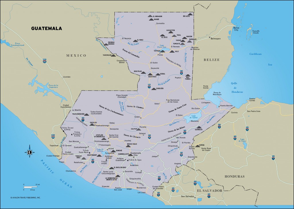 Color map of Guatemala