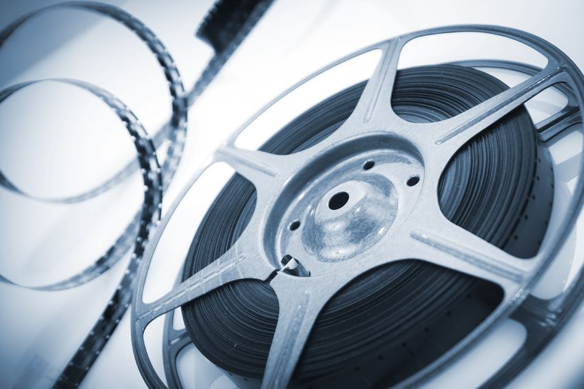 A stock photo of an 8mm film reel.