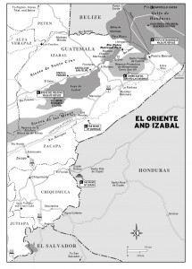 Map of El Oriente and Izabal