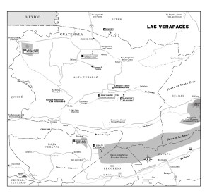 Map of Las Verapaces