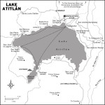 Map of Lake Atitlán, Guatemala