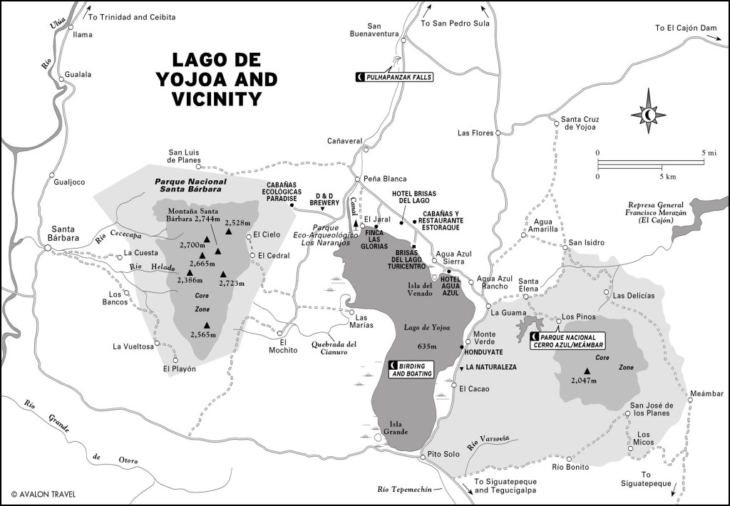 Map of Lago de Yojoa and Vicinity, Honduras