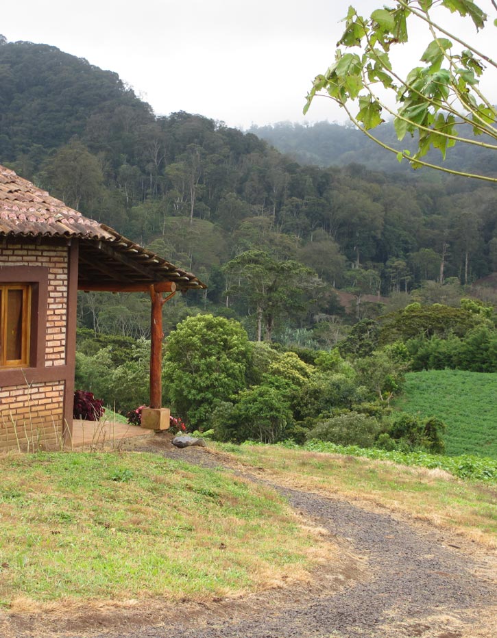 A small cabin in the mountains at La Fundadora.