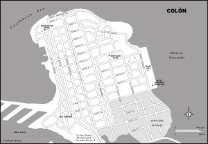 Map of Colón, Panama