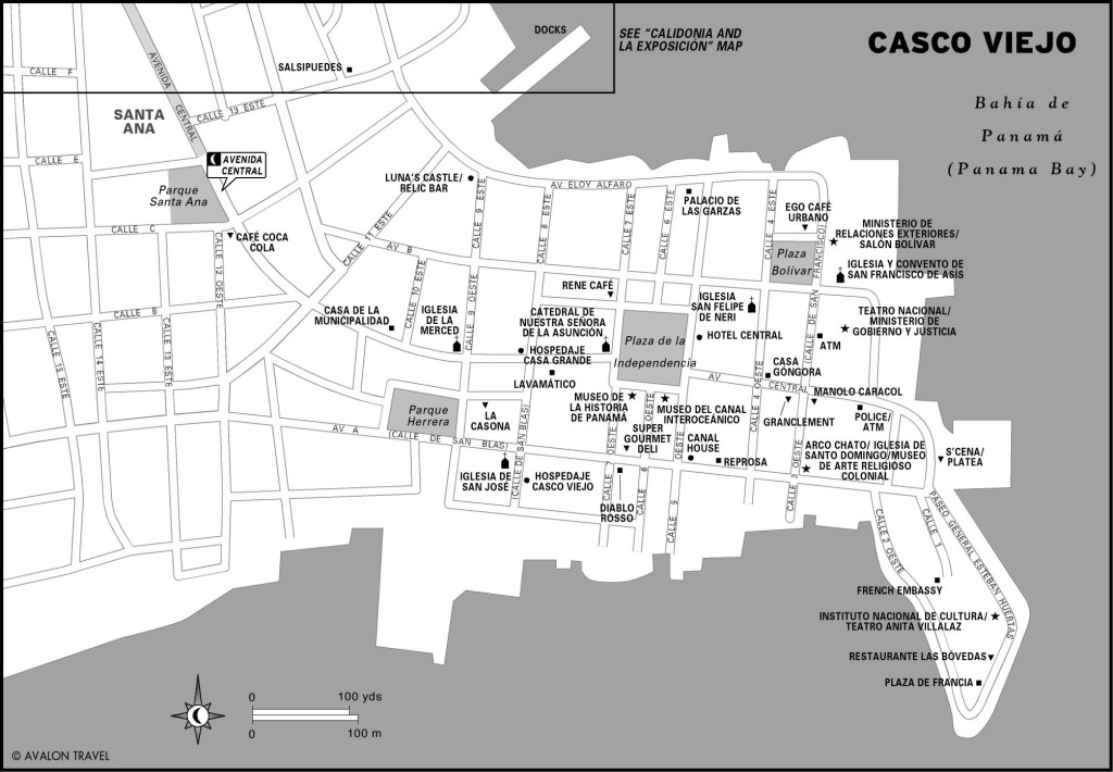 Map of Casco Viejo, Panama