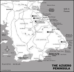 Map of the Azuero Peninsula