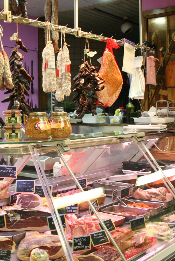 Charcuterie for sale in France.