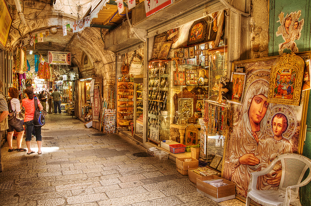 The market in Old City Jerusalem.