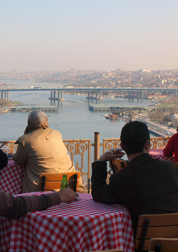 Open air balcony seating at Pierre Loti.