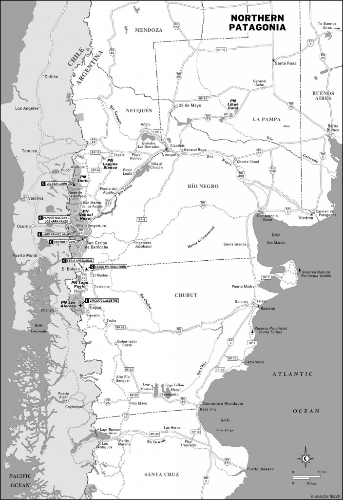 Map of Northern Patagonia