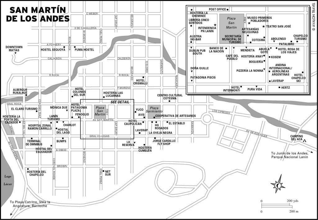 Map of San Martín de los Andes, Argentina