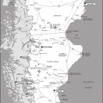 Map of Southern Patagonia, Argentina