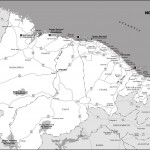 Map of the Northeast Coast, Brazil