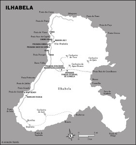 Map of Ilhabela, Brazil