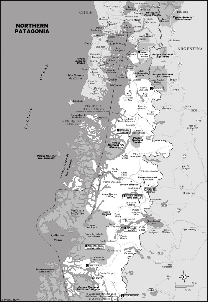 Map of Northern Patagonia