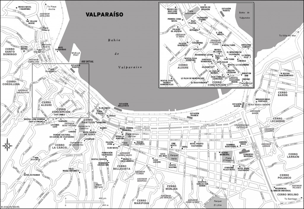 Map of Valparaíso, Chile