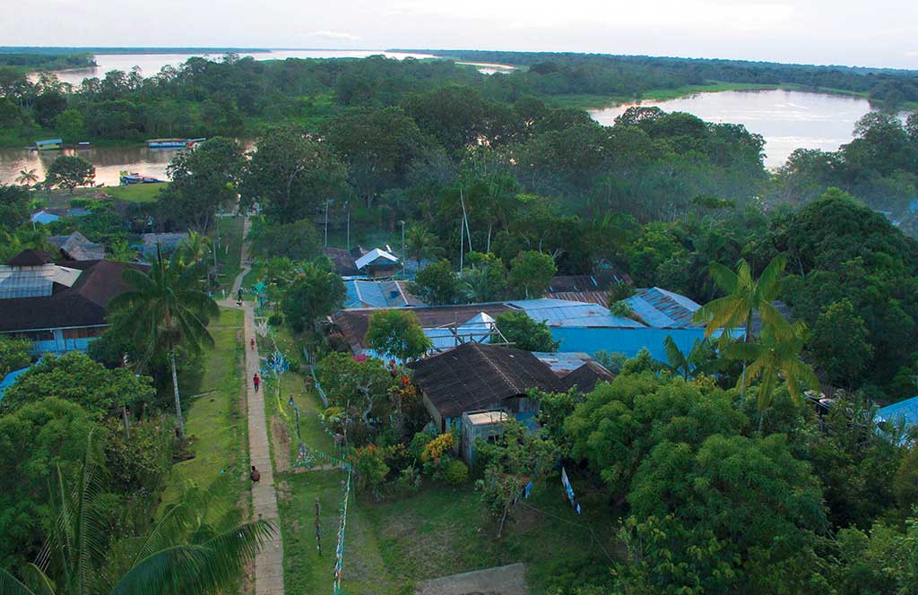 A bird's-eye view of Puerto Nariño. Photo © Andrew Dier.