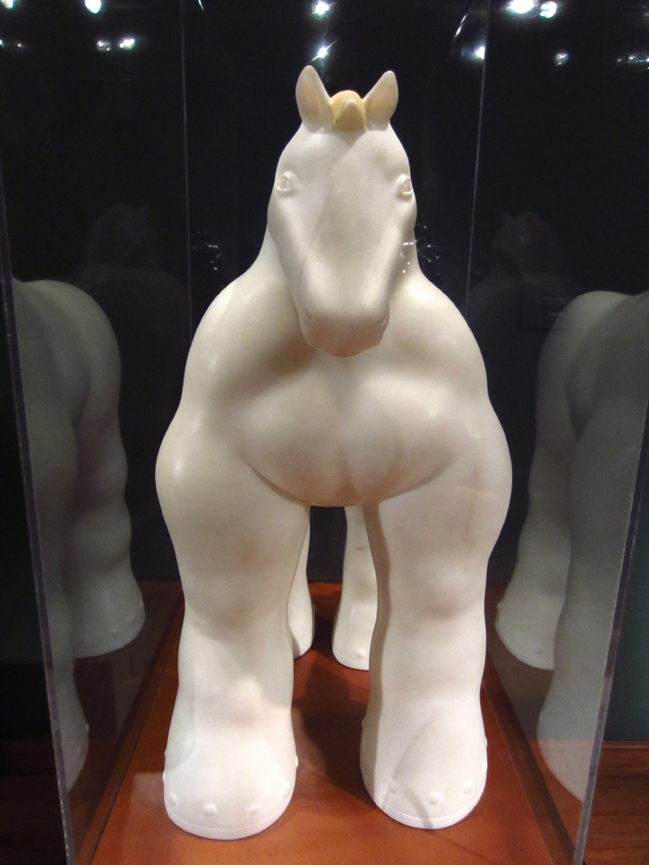 Sculpture of a horse by Fernando Botero from the Museo Botero.