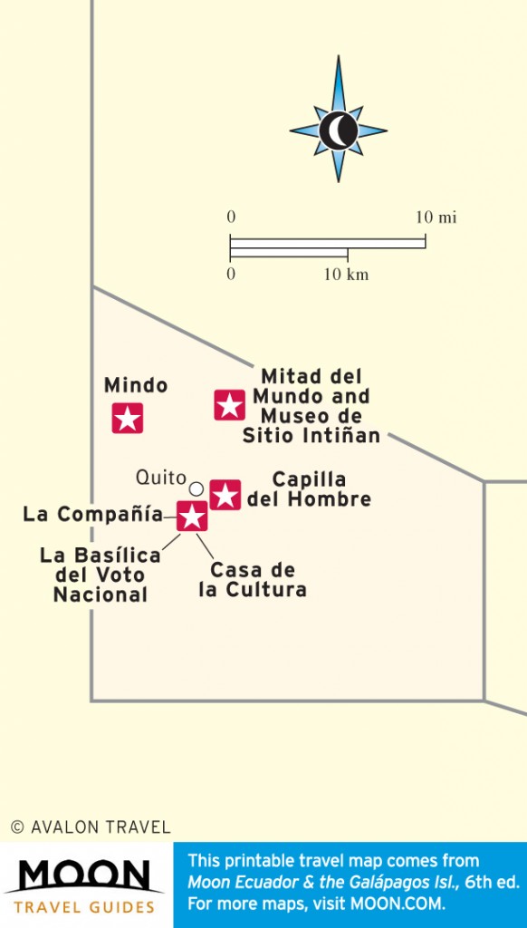 Map of Quito Highlights.