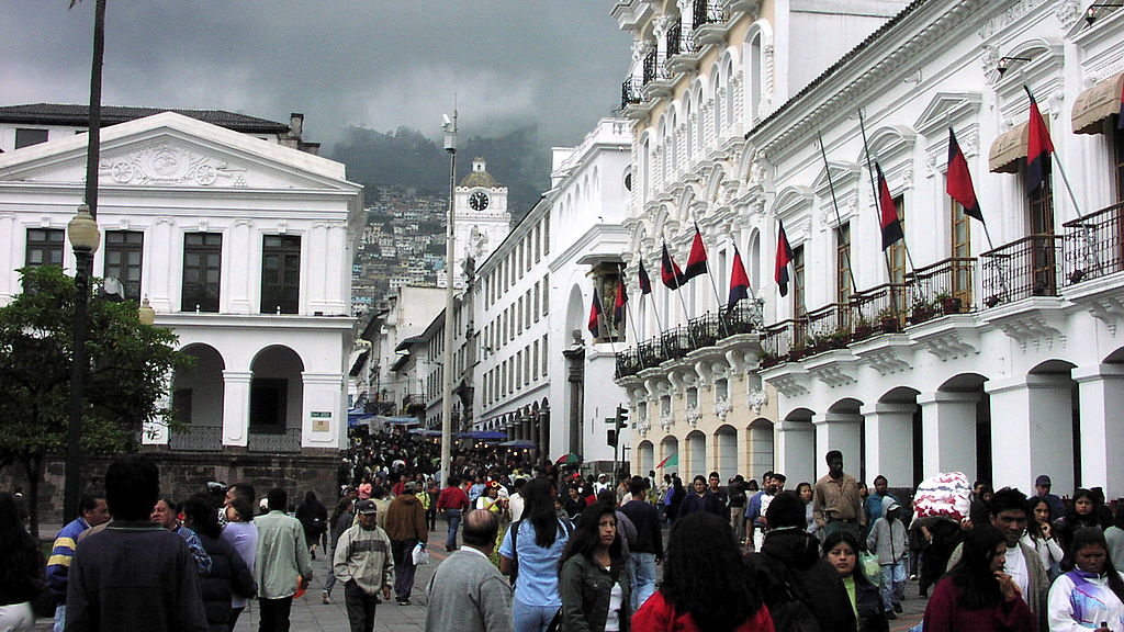 Old Town Quito, Ecuador. Photo © Albert Backer (Own work) [<a href="http://creativecommons.org/licenses/by-sa/3.0">CC BY-SA 3.0</a>], <a href="https://commons.wikimedia.org/wiki/File%3AQuito-Historic-Town.jpg">via Wikimedia Commons</a>