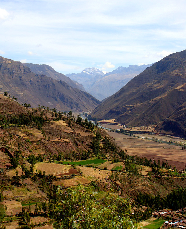 The Urubamba river valley in Peru.