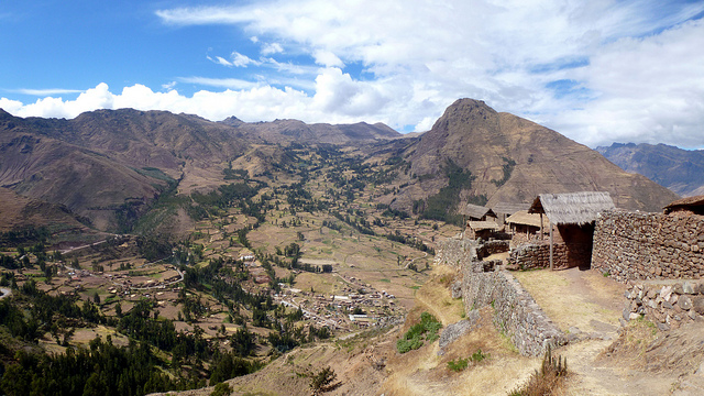 The incan Pisac Ruins in Peru.