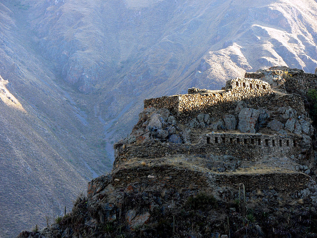 The ruins of Ollantaytambo in Cusco, Peru.