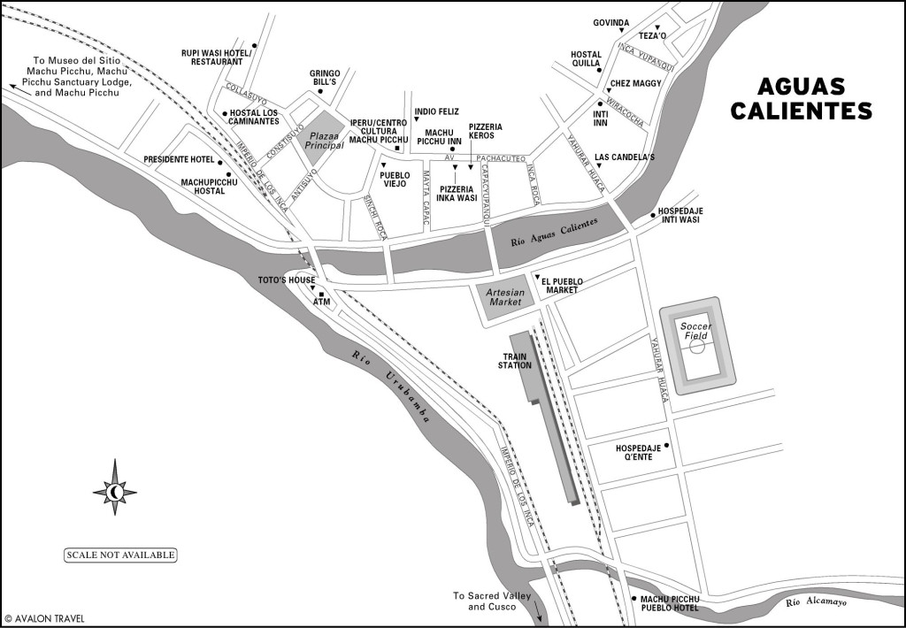 Map of Aguas Calientes, Peru