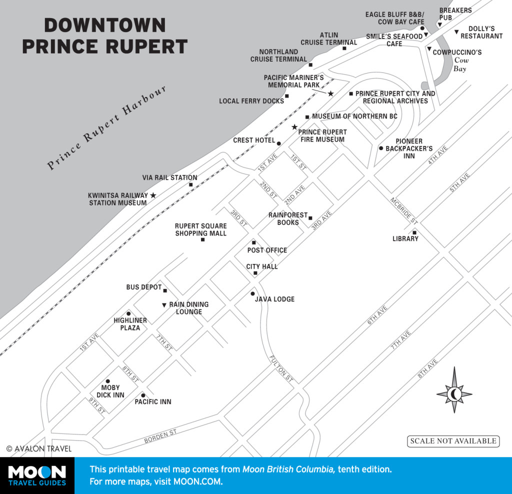 Map of Downtown Prince Rupert, BC