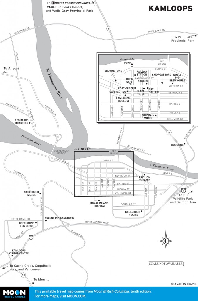 Map of Kamloops, BC