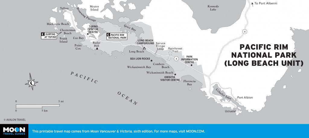 Map of Pacific Rim National Park, British Columbia