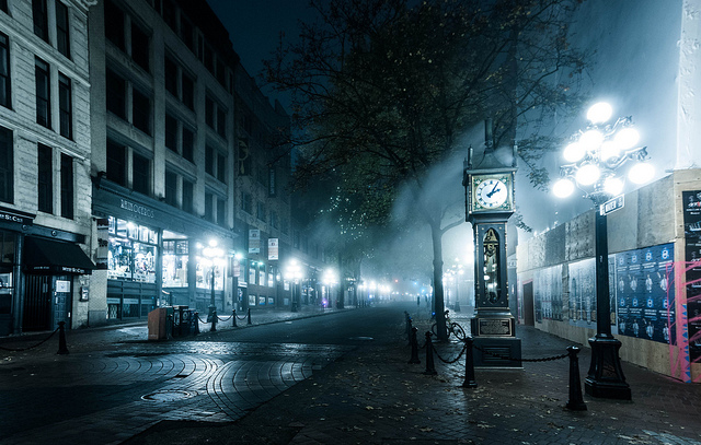 On the corner of Water and Cambie Streets, is a steam clock, one of only two in the world.