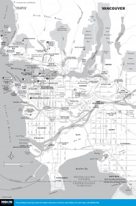 Map of Vancouver, BC