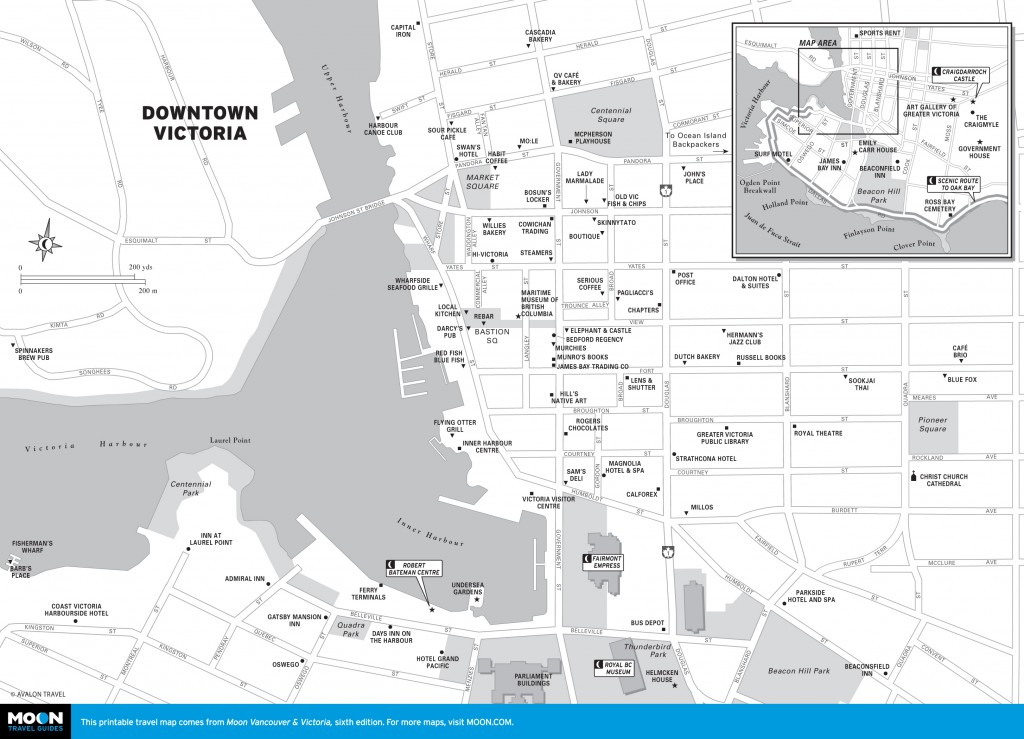 Map of Downtown Victoria, BC