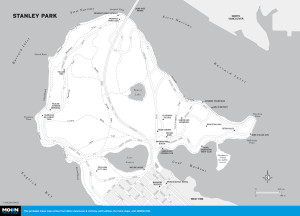 Map of Stanley Park in Vancouver, BC