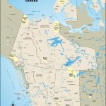 Color map of Western Canada - Alberta, British Columbia, Yukon Territory, Northwest Territories