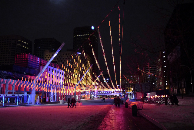 The Quartier des Spectacles in Montréal.