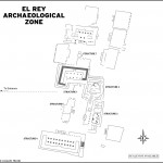 Map of El Rey Archaeological Zone in Mexico