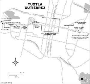 Map of Tuxtla Gutiérrez, Mexico