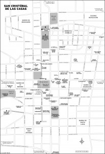 Map of San Cristóbal de las Casas, Mexico