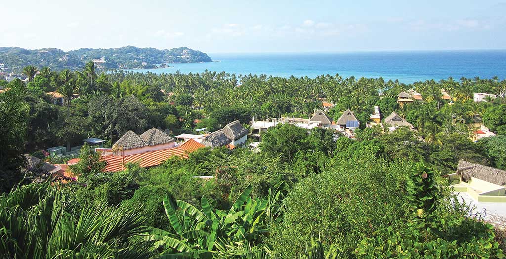 View of Sayulita and the bay from a house on Nanzal Hill. Photo © Justin Henderson.