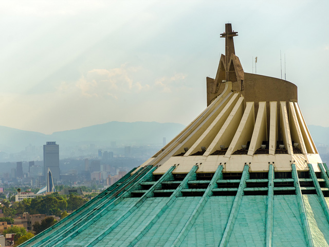 The Basilica de Nuestra Señora de Guadalupe in Mexico City.