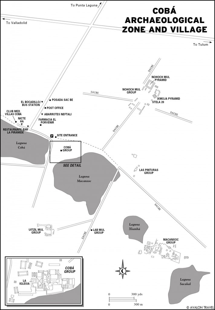 Map of Cobá, Mexico