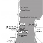 Map of the Riviera Maya, Mexico