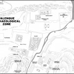 Map of Palenque Archaeological Zone, Mexico
