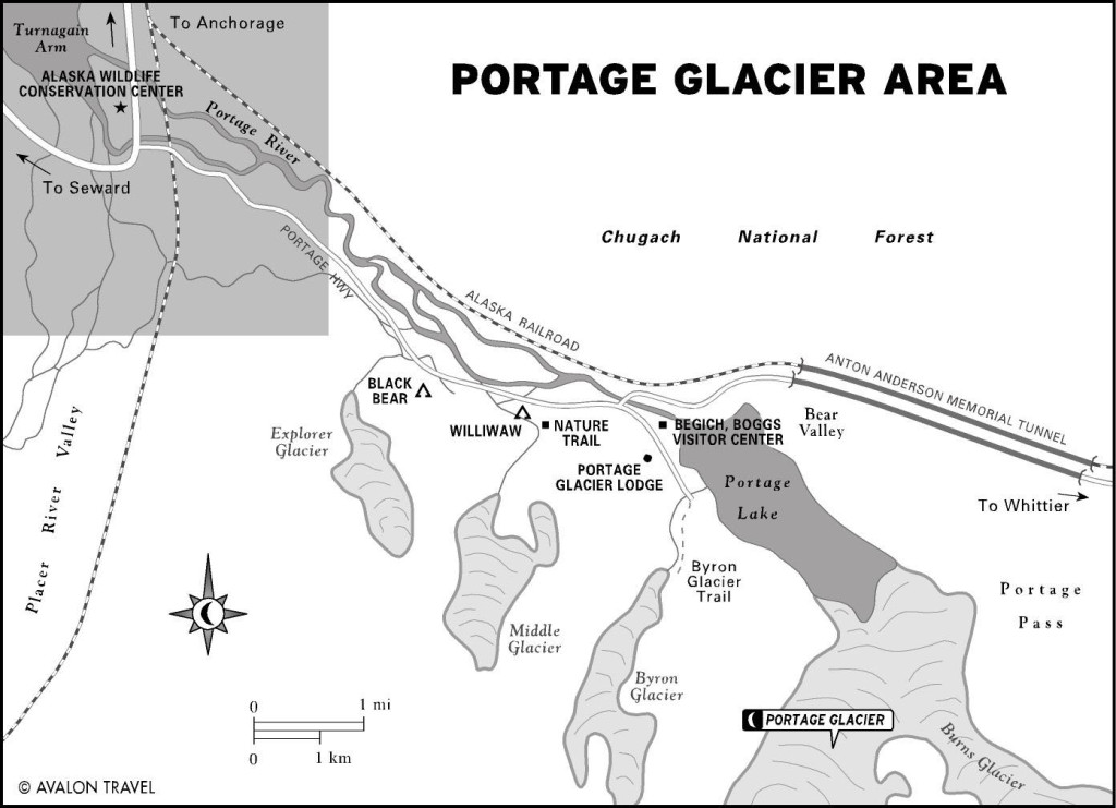 Map of Portage Glacier Area, Alaska