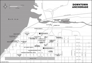 Map of Downtown Anchorage, Alaska