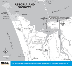 Map of Astoria, Oregon, and Vicinity