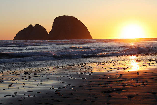 Oceanside at sunset.