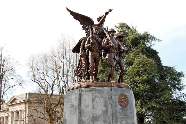 Winged Victory, a bronze monument to WW1 in Oympia Washington.